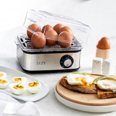 Izzy IZ-8201 Βραστήρας Αυγών 8 Θέσεων 600W Ασημί